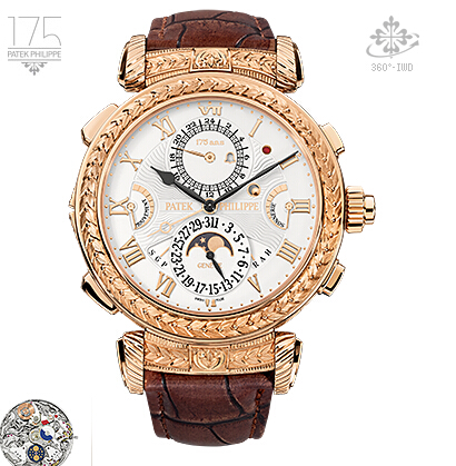 Replica Patek Philippe 175th Commemorative Collection Men Watch 5175R-001 - Rose Gold